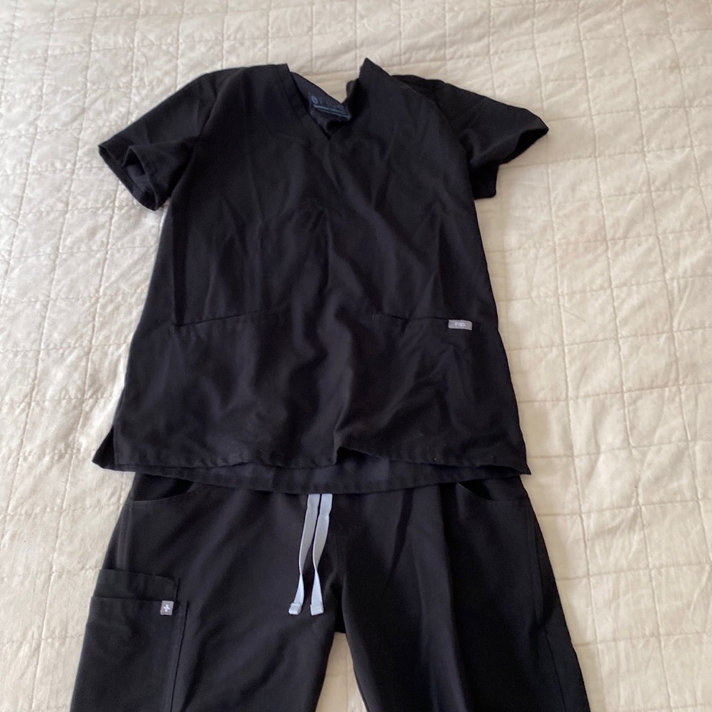Figs Black Scrub set, size M